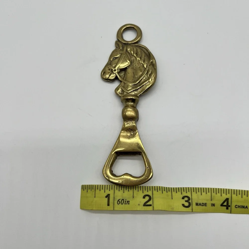 Antique House Of Global Art‎ Solid Brass Horse Head Bottle Opener Collectible